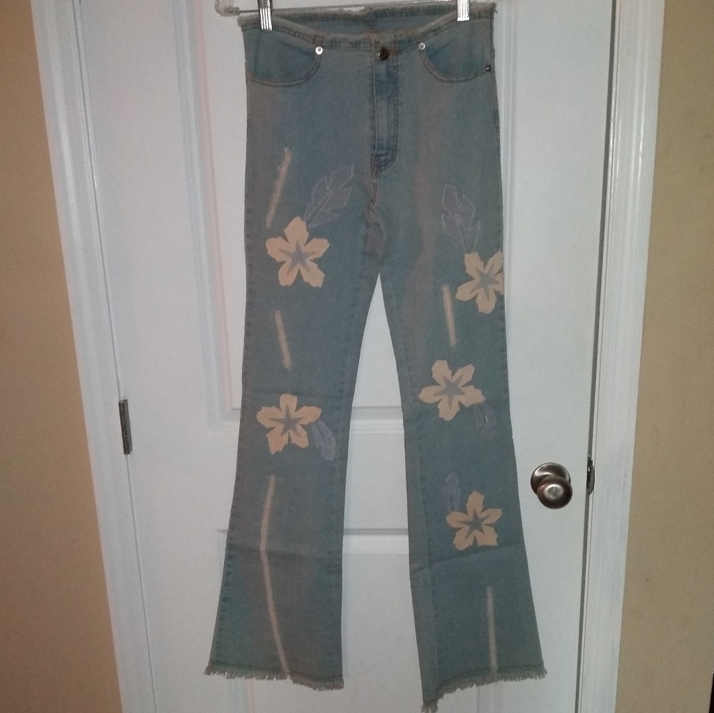 Flare Jeans With Flowers
